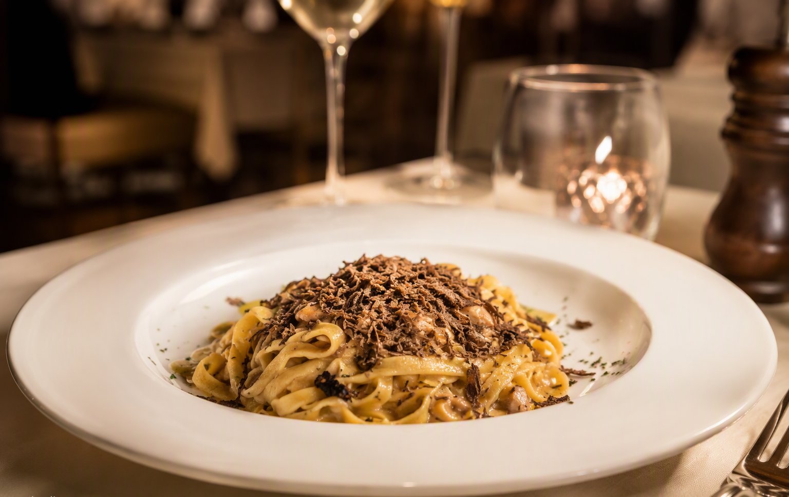 Le tagliatelle al tartufo nero