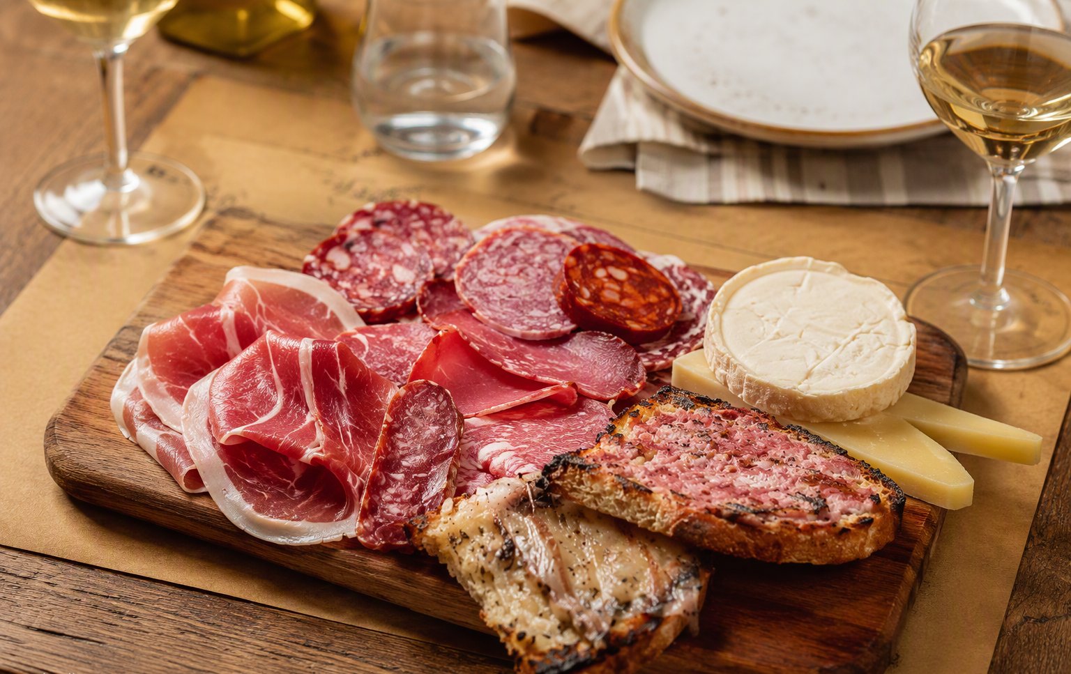 L'antipasto della Taverna: salumi tipici, formaggi locali e bruschette